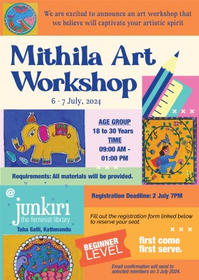 Mithila Art Workshop poster